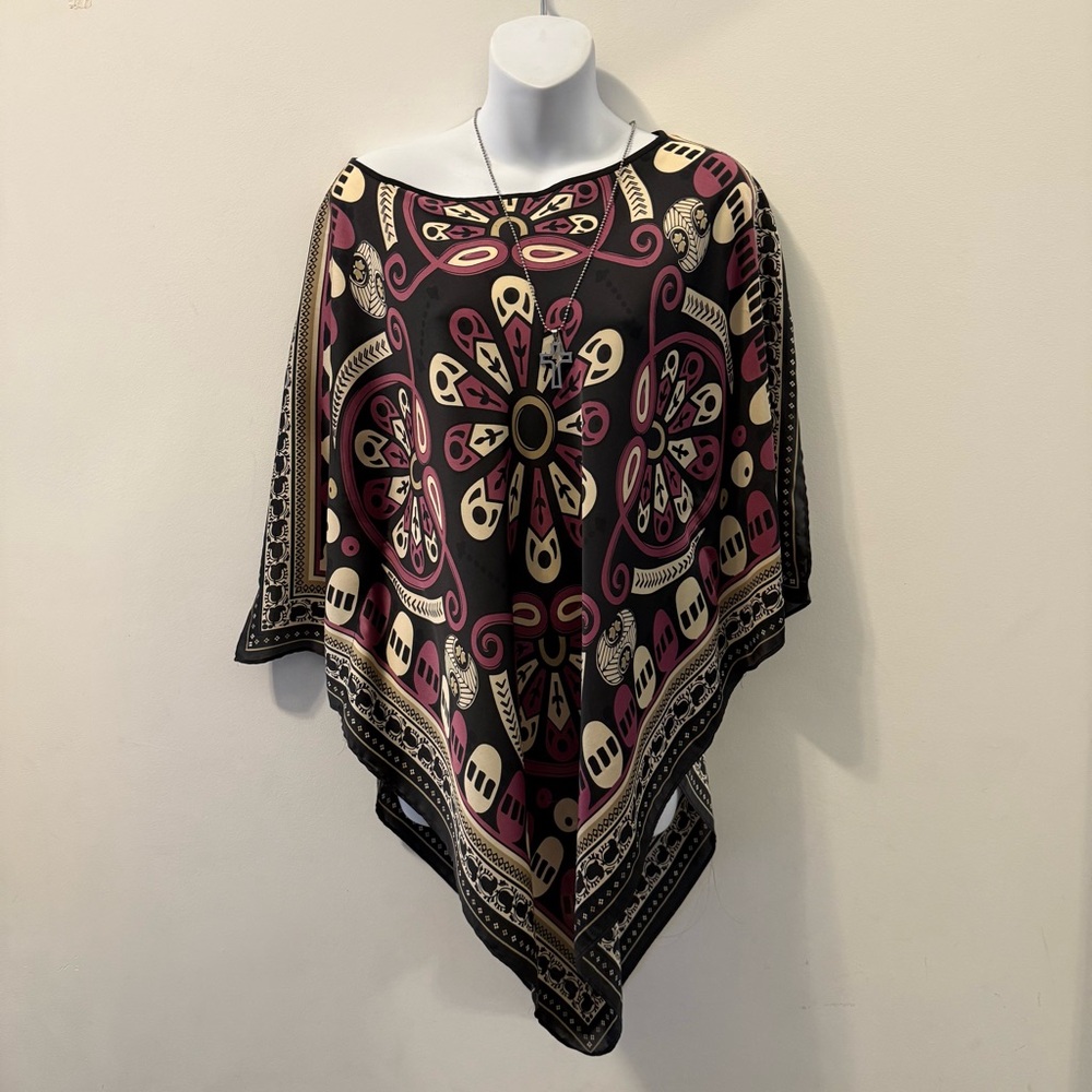 MICHAEL Michael Kors Boho Paisley Print Poncho
